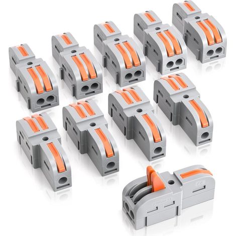 2-4mm² – 10 pinces de connexion 1 - in - 2 - out pour connecter trois animaux avec levier connecteur (1/5)