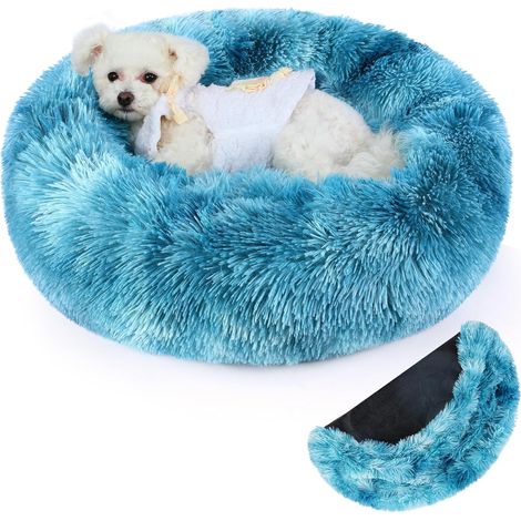 Panier Chat Rond Dehoussable et Lavable 60 cm bleu