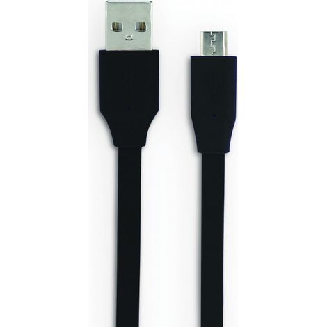Câble micro USB /USB-A plat 3 m - noir (1/4)