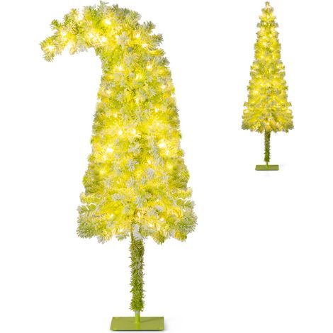 Albero festivo pre-illuminato 150cm con 216 punte di ramo e punta flessibile (1/5)