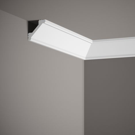 PROVISTON Stuckleiste 50 x 53 x 2000 mm Weiß Deckenleiste LED Lichtleiste Indirekte Beleuchtung Modern Hochwertig Robust Langlebig 1 Stück (1/5)