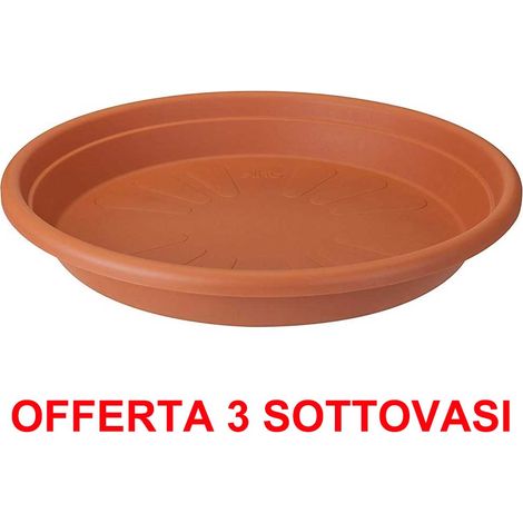 OFFERTA 3 SOTTOVASO UNIVERSAL SAUCER ROUND 40CM TERRA