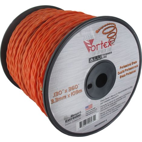 Fil nylon 3,3mm pour coupe-bordure – Résistance accrue pour terrains difficiles – Longueur 109m – Adaptable à tous modèles (1/2)