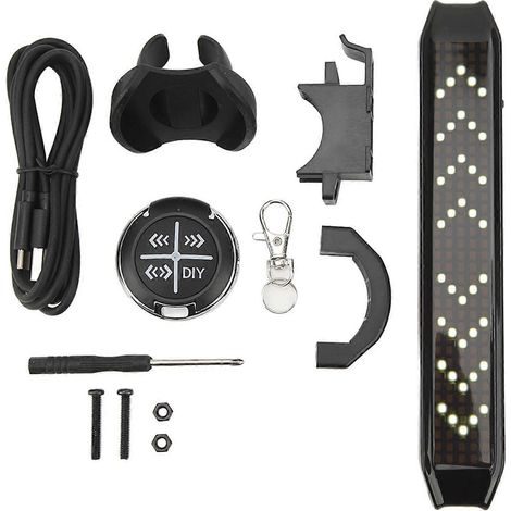 Gelbes Fahrradrücklicht mit Bluetooth, LED-Anzeige und USB-Ladefunktion, wiederaufladbaren Blinkern.