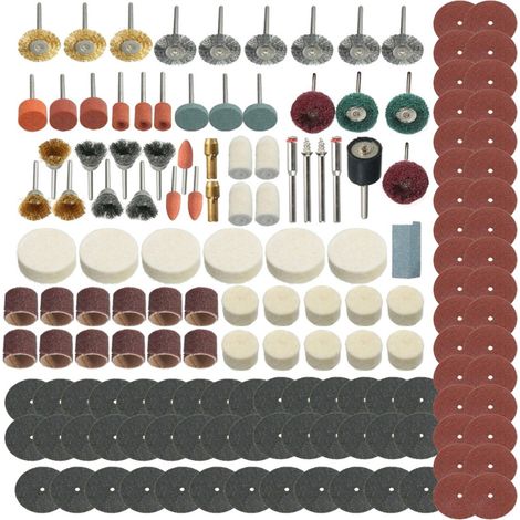 Kit de accesorios para herramientas rotativas para lijar, pulir y desbastar (347 piezas) (1/5)