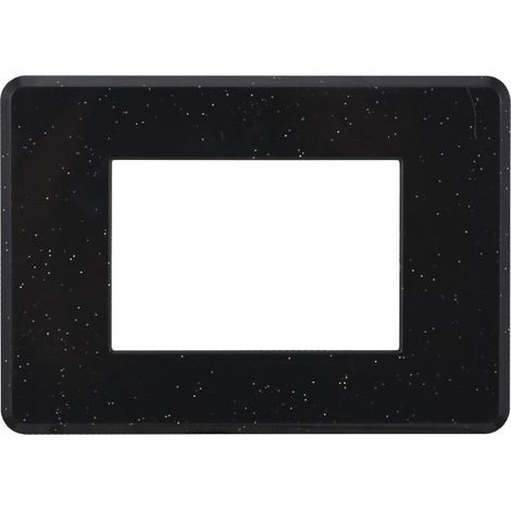 ETTROIT AN87324 3P Slim Thin Plate in hellem, glänzendem Schwarz, kompatibel mit Bticino Axolute Air