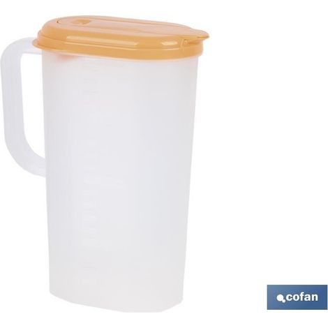 Pack de 6 Carafes d'Eau 2L Orange Modèle Manantial