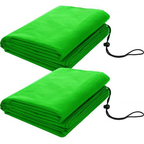 Housse de Protection Hivernale pour Plantes 100 x 80 cm – en Non-Tissé Vert – avec Cordon de Serrage (1/4)