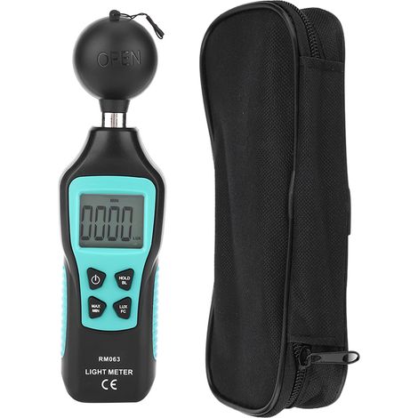 Luxmètre numérique RM063 portable haute précision, photomètre LCD pour mesure d'éclairement lumineux, illuminomètre professionnel (1/5)
