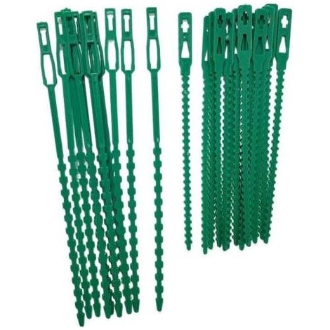 Attaches réglables pour plantes, lot de 200 – Attaches de jardin en plastique – Attaches de câble réutilisables pour plantes vertes et arbustes (1/4)