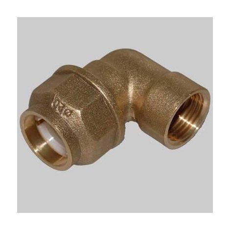 RACCORDO A GOMITO FEMMINA ANELLO RESINA - 40 x 1"1/4