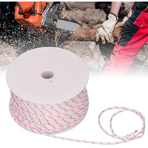 Corde de démarrage de tronçonneuse de 100 m, corde de coupe en nylon de 4 mm pour moteurs de tondeuses à gazon (1/5)