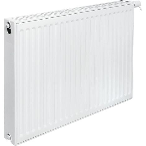 Brötje Ventil-Flachheizkörper EuroProfil Excellent Typ 22 E 600x102x1200mm, profilierte Front Weiß rechts, 1280W bei 70/40/20 (1/3)