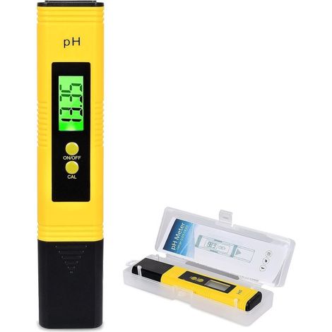 Medidor de pH,Analizador de calidad del agua,Rango de medición 0-14,Amarillo (1/5)