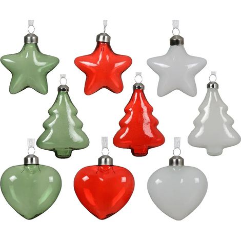 Ornamenti Vt trasparente figure e colori ass H7cm