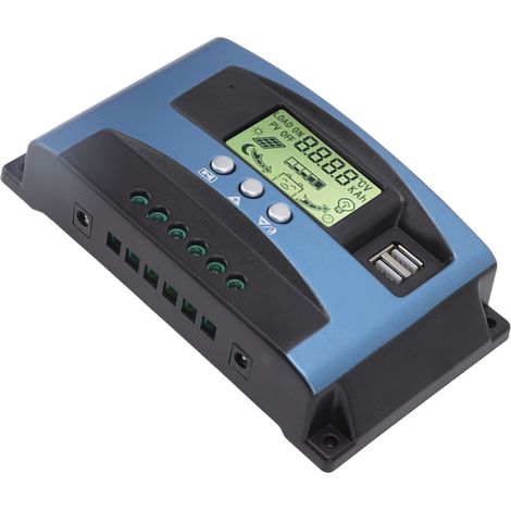 12V/24V MPPT-Solarladeregler, zwei USB-Anschlüsse, LCD-Bildschirm, mehrere Tracking-Algorithmen, 100A (1/5)