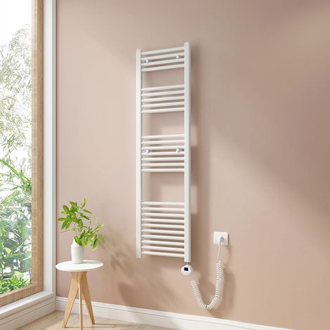 Heilmetz Radiadores Toalleros Eléctricos 476W Radiador Secatoallas Modos Temporizador y Termostato Blanco 140x40cm (1/5)