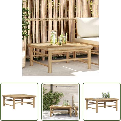 Bambou - Table de jardin 65x65x30 cm Bambou (1/5)
