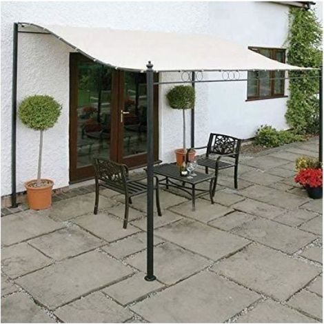 Tente auvent 2.5m x 2.6m - 300D Toile Imperméable - Extérieur - Gris (1/5)