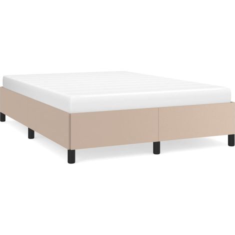 Maison Exclusive - Bettgestell Cappuccino-Braun 140x200 cm Kunstl (1/5)