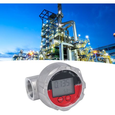 Débitmètre électronique de haute précision à turbine de 1 pouce en alliage d'aluminium, jauge de carburant antidéflagrante, affichage numérique LCD, débitmètre pour diesel, essence et méthanol, pressi (1/5)