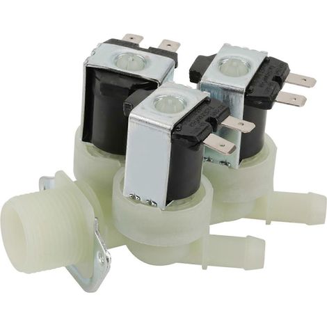 Électrovanne 3 voies d'entrée d'eau N/C normalement fermée, 220 V CA, G3/4 (1/4)