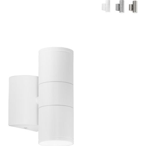 Applique da esterno JUMP in alluminio bianco con luce biemissione (1/2)
