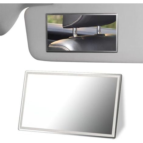 Miroir de Pare-Soleil Auto-adhésif Carré,Miroir Cosmétique pour Voiture, Camion, SUV (1/5)
