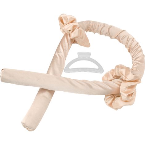 Rouleau de coiffure en mousse à friser, bigoudis sans chaleur, bandeau, outil de coiffure DIY pour la nuit, couleur champagne (1/5)