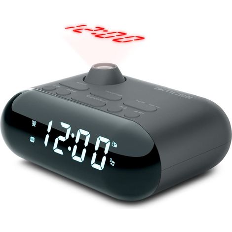 MUSE M-179 P Radio FM con 20 preselezioni. Display a luce bianca de 0,9". Allarme Dual