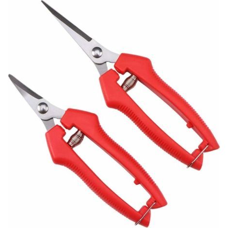 2Pcs Sécateurs droits, cisailles à fleurs, cisailles de jardin polyvalentes pour arranger les fleurs, tailler les plantes et récolter les herbes (1/4)