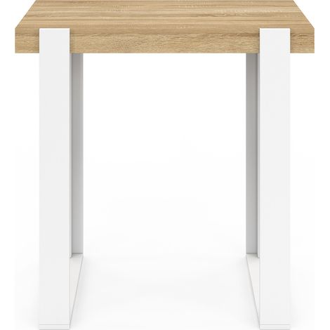 Tavolo da bar PHOENIX in legno e bianco 90 cm (1/5)