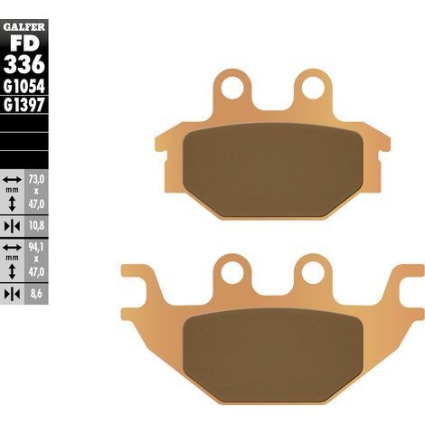 GALFER BREMSBELÄGE KH377 SINTERMETALL (GOLD) ATV