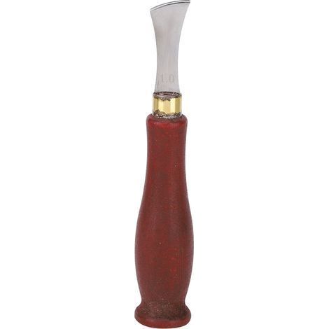 Meißel mit Lederkante, Klinge aus Edelstahl, Holzgriff, Anreißwerkzeug für Lederarbeiten (1,0 mm) (1/5)