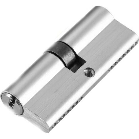 Coquille en aluminium [cuillère en cuivre à noyau de zinc à 2 têtes insérer la cuillère] petit 70 double ouverture en laiton argenté (6,7 2,8 cm), plus broches dures, trou de serrure an (1/4)