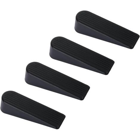 Cale Porte， 4 Pack Arrêt Cale de Porte Caoutchouc Mise A Niveau Arret de Porte, 100% Silicone, Non Toxique, Non Odeur, Noir