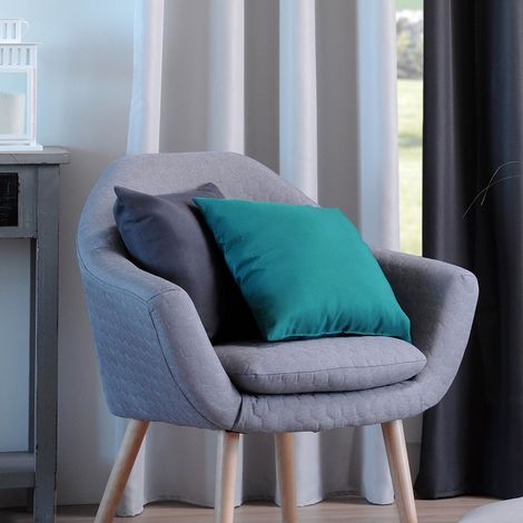 Coussin uni Bleu Canard 40x40 cm