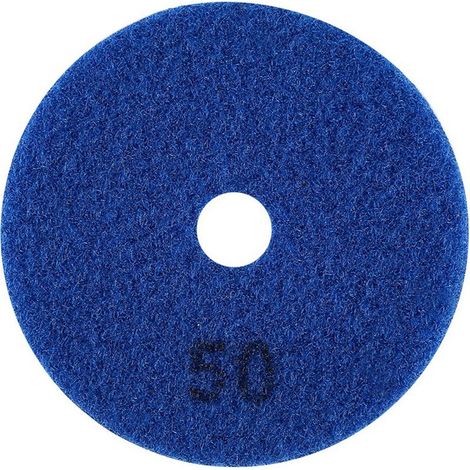 Disque de polissage diamanté humide 100 mm (4") pour granit, marbre et pierre (granulométrie 50) (1/4)