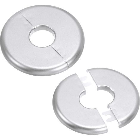 2pcs Plaque d'Écussons Auto-Adhésive Ronde 0.93"/23.5mm Argenté (1/5)