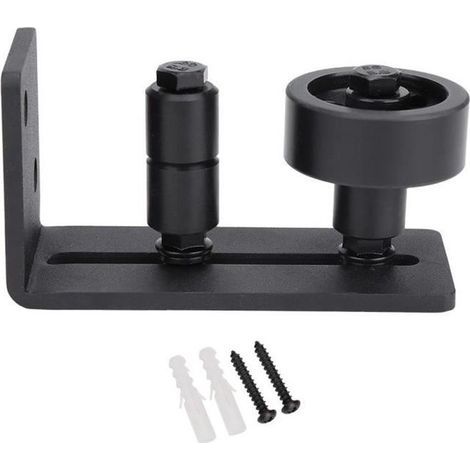 Adjustable Floor Guide - Carbon Steel - Black - Double Roller with Small Roller - 0.5cm Thick (1/4)