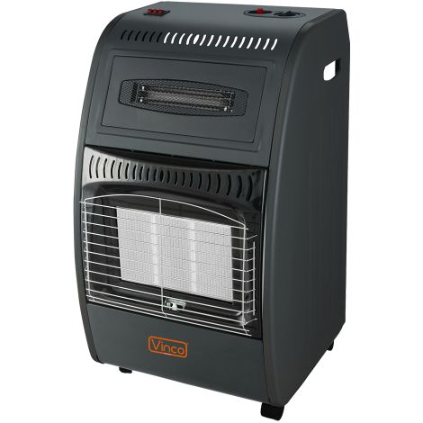 Chauffage mixte gaz-électrique 4,2 kW – Ventilée avec thermostat – Pour bouteilles de gaz 15 kg – Idéal pour ateliers et garages – Vinco