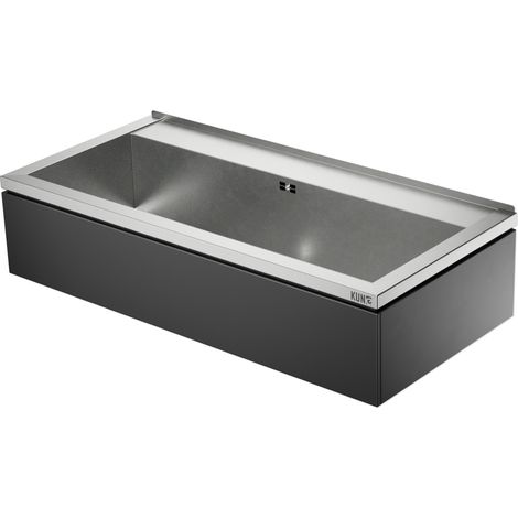 NOVUM 100 schwarz Edelstahl Ausgussbecken
