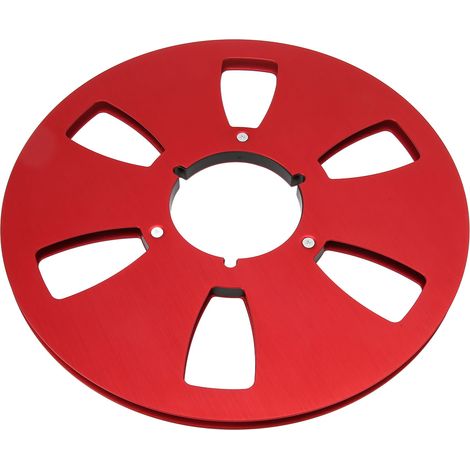 Bobine de Rembobinage Vide 1/4 10,5 Pouces 6 Trous en Alliage d'Aluminium pour Machine à Ruban Sonore Universelle Rouge (1/5)