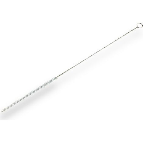 Goupillon NYLON multifonction Ø 5 mm Longueur 300 mm Garnissage 100 mm Ramonage brossage curetage nettoyage Conduits tubes tuyaux Manche acier torsadé Kibros 13005300N