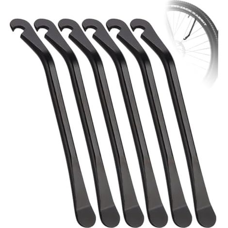6 démonte-pneus vélo en acier noirs 120 x 12 mm (1/5)