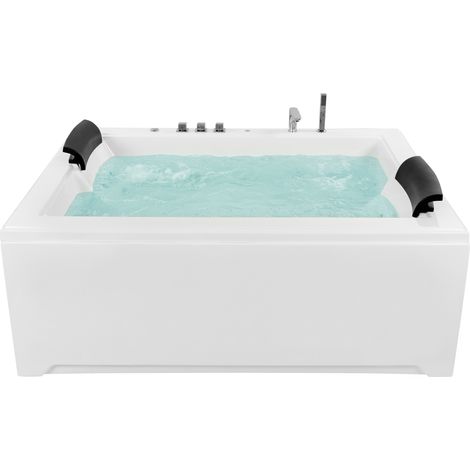 Bañera de hidromasaje recta de acrílico sanitario blanco 183 x 142 cm para 2 personas estilo moderno Salamanca