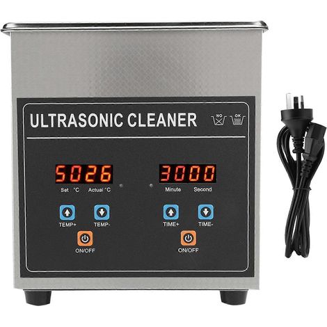 Nettoyeur à ultrasons professionnel 2L pour bijoux, montres, pièces de montre et rasoirs - Prise australienne 220-240V (1/5)