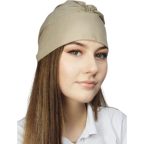Turban pour femme Tess beige clair 269, foulard sans motif, même après chimiothérapie (1/5)