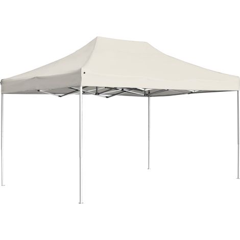 Profi-Partyzelt Faltbar Aluminium 4,5x3 m Creme