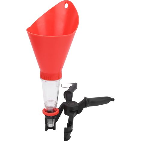 Entonnoir à huile moteur avec support fixe réglable et bec verseur anti-goutte (1/5)